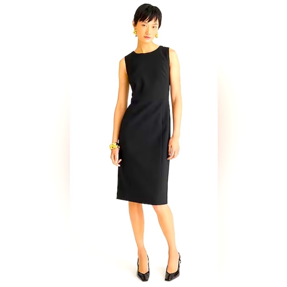 NWT J.Crew Sheath dress in four-season stretch black size 4